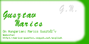 gusztav marics business card